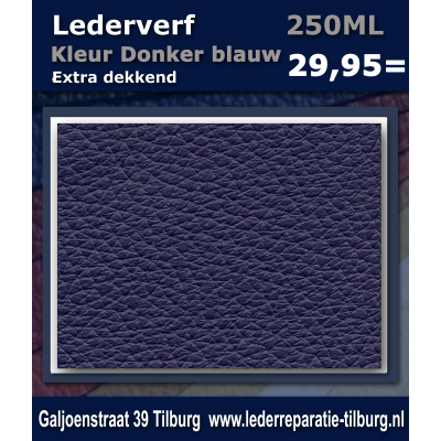 Lederverf donker blauw 250ml