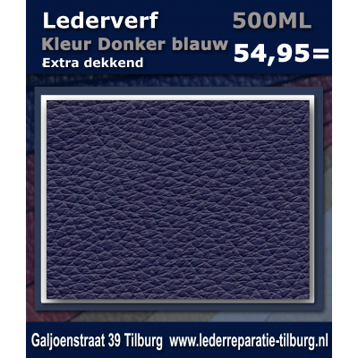 Lederverf donker blauw 500ml