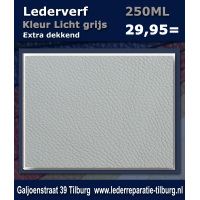 Lederverf licht grijs