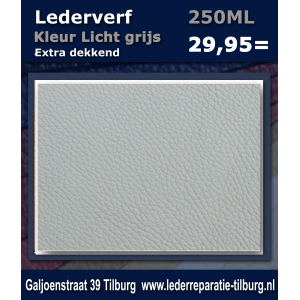 Lederverf licht grijs
