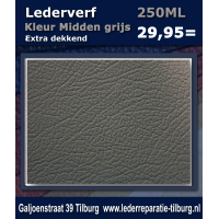 Lederverf middengrijs 250ml