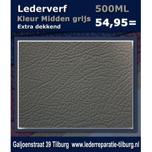 Lederverf middengrijs 500ml