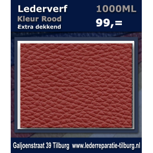 Lederverf rood 1000ml