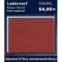Lederverf rood 500ml