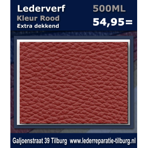 Lederverf rood 500ml