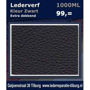 Lederverf zwart 1000ml