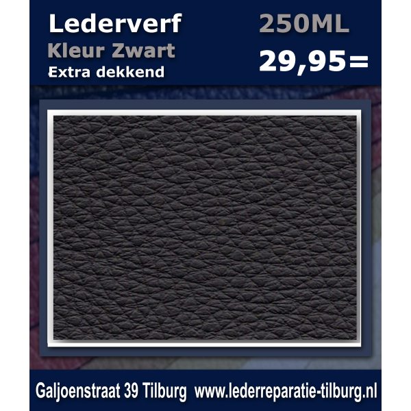 Lederverf zwart 250ml