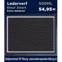 Lederverf zwart 500ml