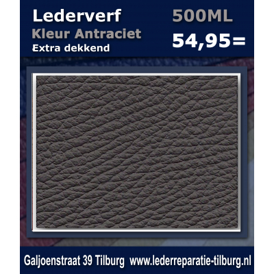 Lederverf Antraciet 500ml