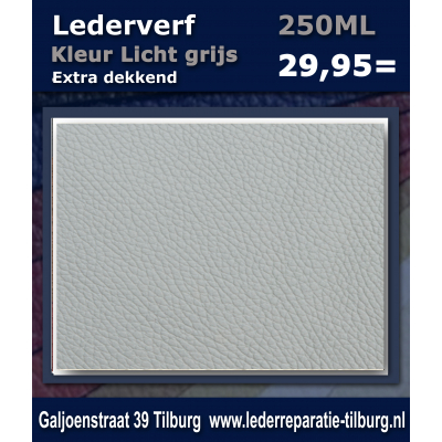 Lederverf licht grijs