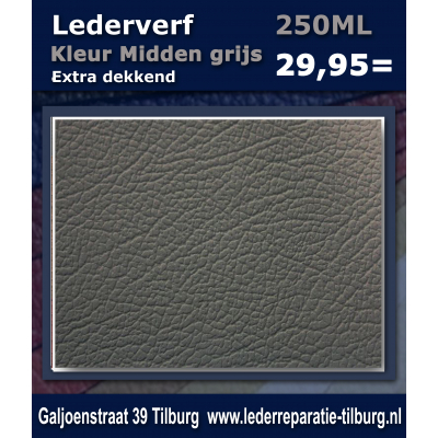 Lederverf middengrijs 250ml