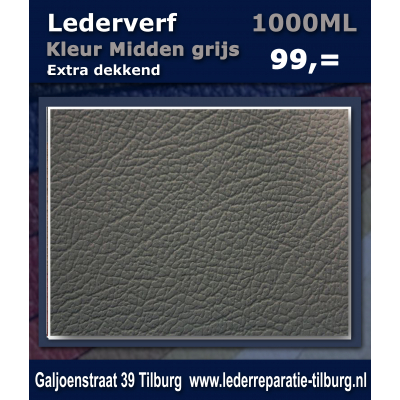 Lederverf middengrijs 1000ml