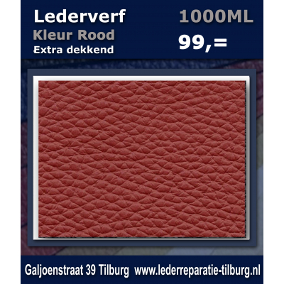 Lederverf rood 1000ml