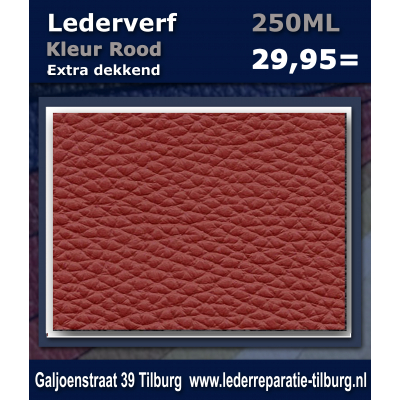 Lederverf rood 250ml