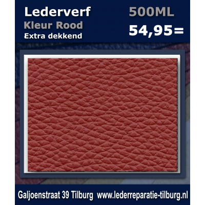 Lederverf rood 500ml