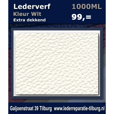 Lederverf wit 1000ml