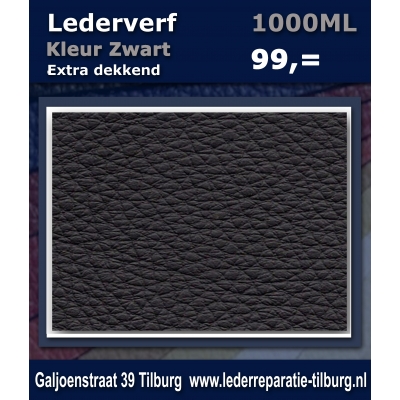 Lederverf zwart 1000ml